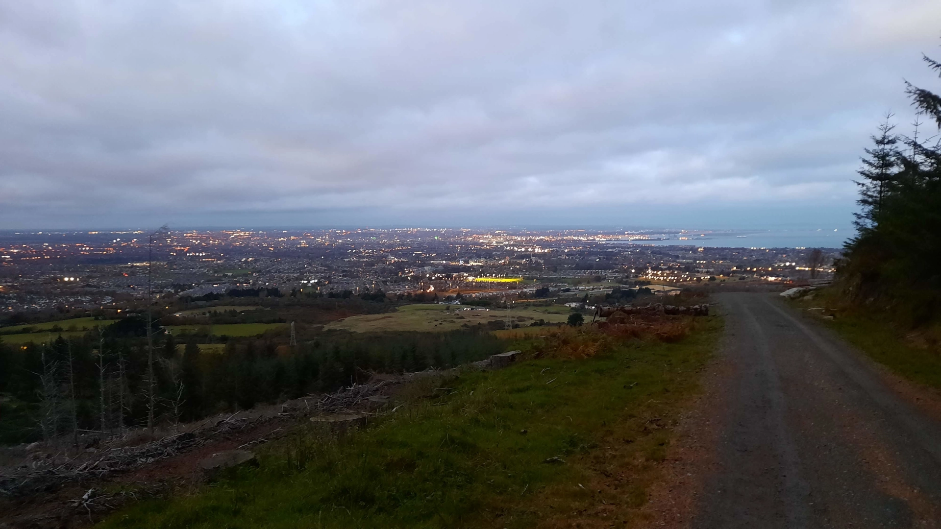 View on Dublin from BlackRock mountain or hill