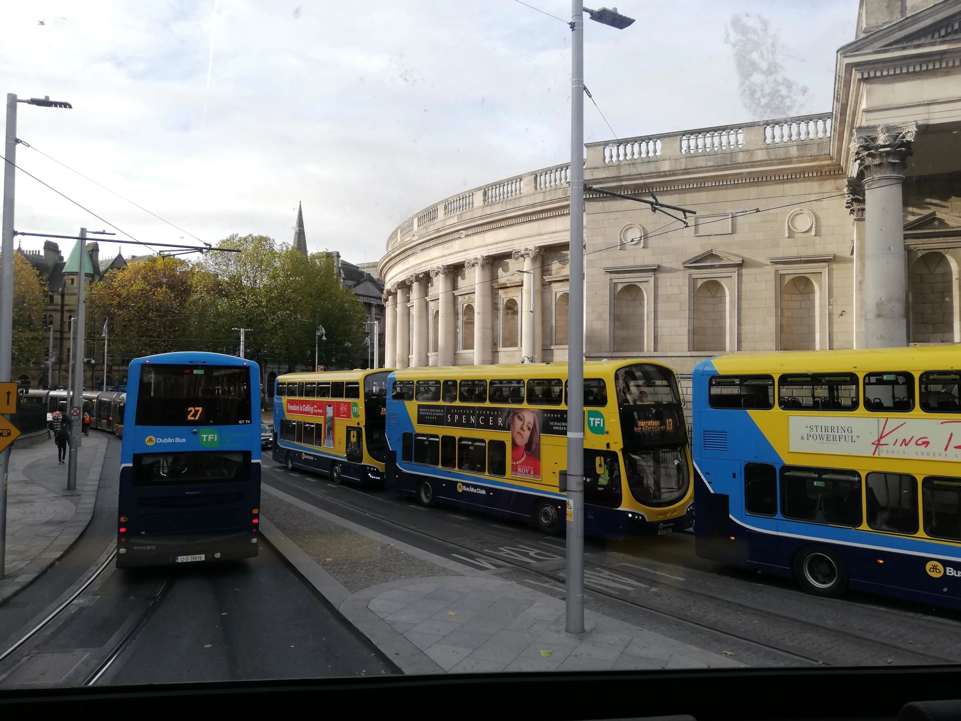 Dublin's yellow double decker buses