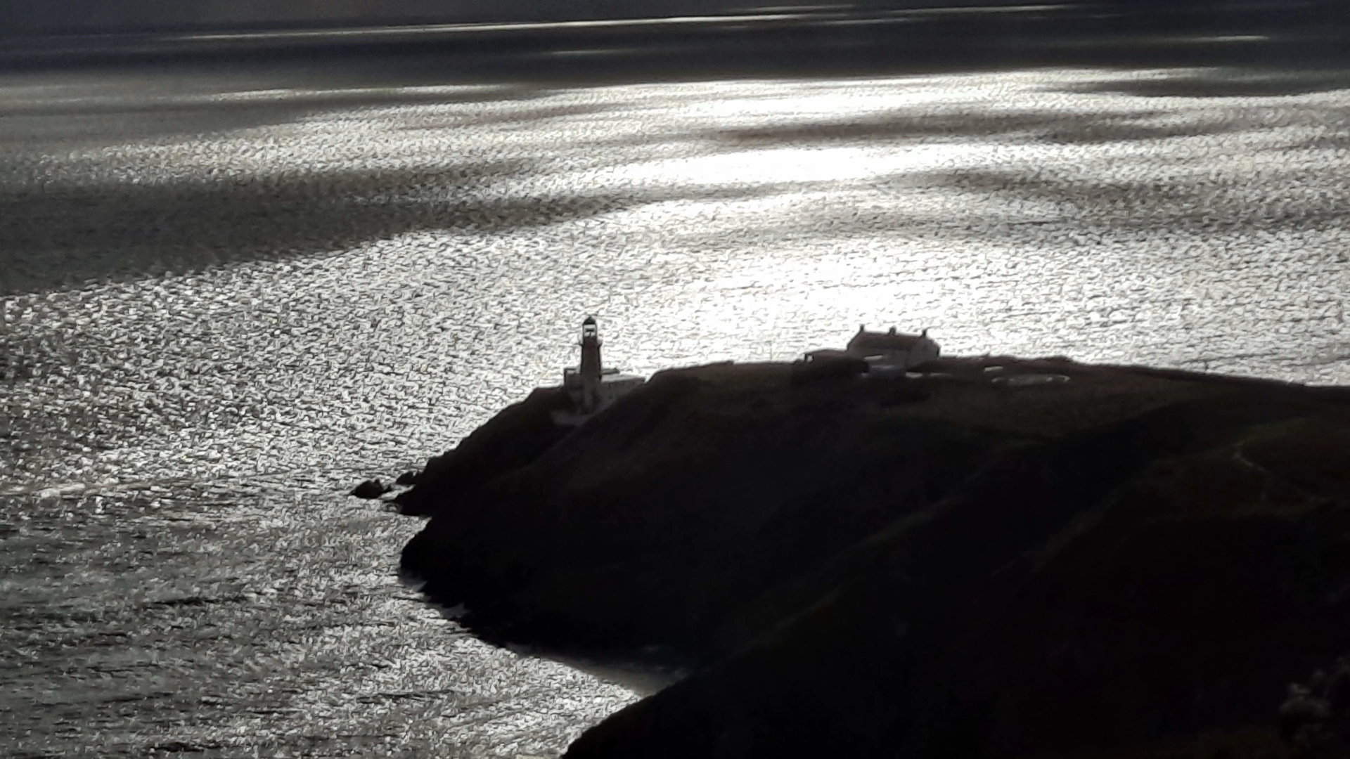 Howth lighthouse with overlight effect